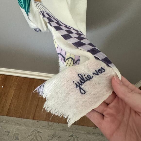 JULIE VOSS Hot Air Balloon Scarf Shawl One Size Casual decorative - Picture 4 of 4